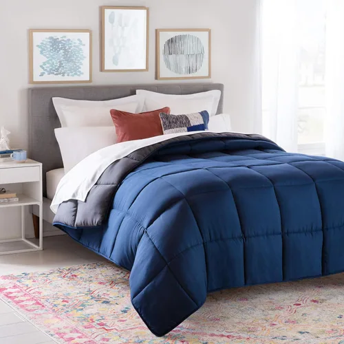 Miniatura 8 de Linenspa - Edredón reversible con relleno alternativo y relleno de edredón, para todo el año, costuras de caja, ropa de cama para niños
