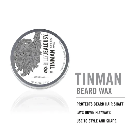 Miniatura 7 de Billy Jealousy Tinman - Cera para barba con fijación ligera y acabado mate, producto nutritivo para el cuidado de la barba formulado con cera