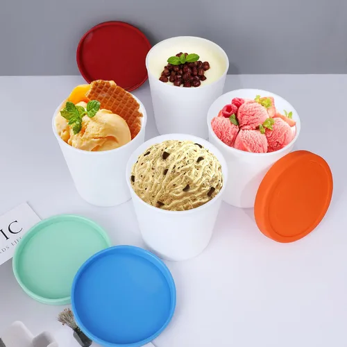 Miniatura 7 de Recipientes para helados caseros (paquete de 4 – 1 cuarto de galón cada uno), contenedores reutilizables de almacenamiento de helado para 1 Qt & 4