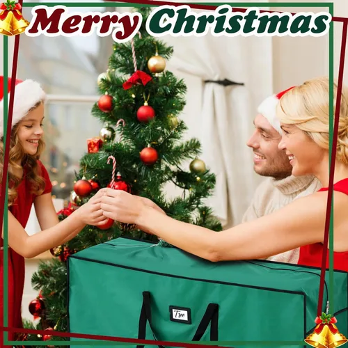 Miniatura 6 de Paterr Paquete de 2 bolsas de almacenamiento para árbol de Navidad de 7.5 pies, Oxford 600D resistente al agua para árbol de Navidad artificial