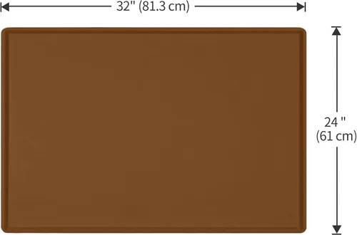 Miniatura 5 de Tapete de comida para perros, bandeja de comida impermeable de silicona, mantel individual antideslizante para mascotas, borde elevado de 1 pulgada