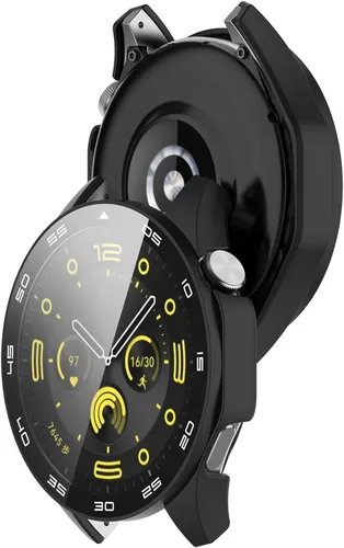 Miniatura 4 de FitTurn Funda rígida de policarbonato con protector de pantalla de vidrio templado a escala integrada compatible con Huawei Watch GT4