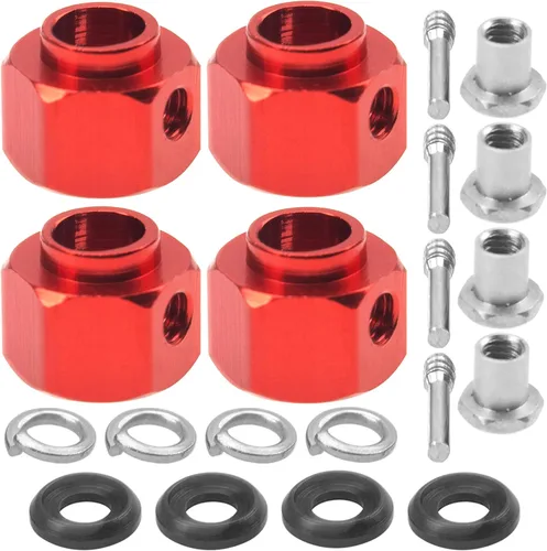 Miniatura 15 de ShareGoo - Extensión de cubo hexagonal de aluminio RC de 0.472 pulgadas, espaciadores de desplazamiento de 0.394 pulgadas, compatible con Traxxas