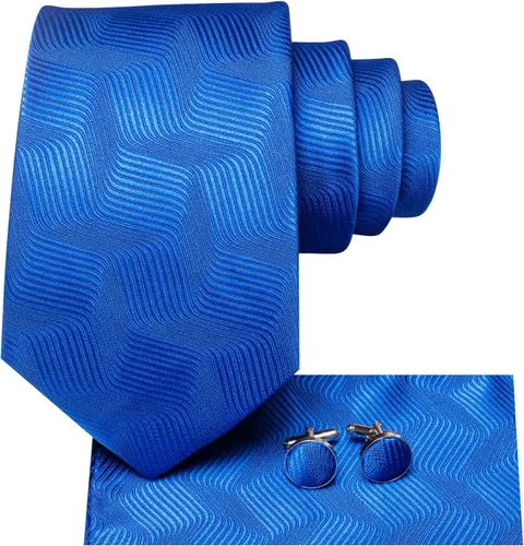 Miniatura 98 de Dubulle Corbata tejida de cachemira para hombre y gemelos de pañuelo para hombre, conjunto de gemelos para boda formal y negocios