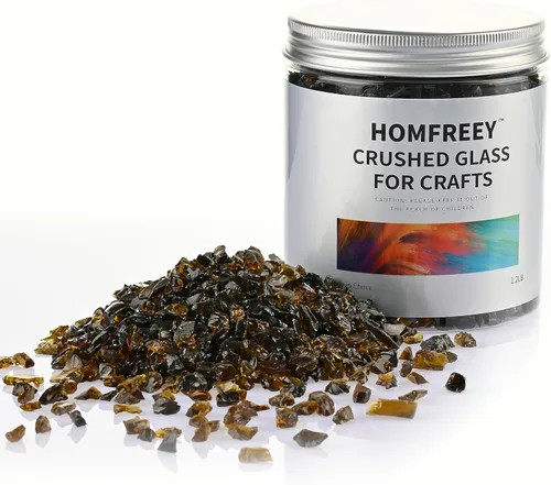 Miniatura 14 de Vidrio triturado para manualidades, piezas de vidrio roto rojo ágata para arte de resina, arte de piso de terrazo, jarrón, piscina, tanque de peces