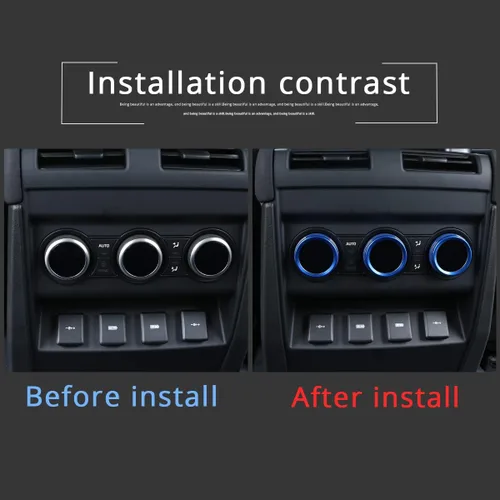 Miniatura 2 de Anillos de ajuste de aire acondicionado trasero para Land Rover Defender 110 2020 accesorios de coche (azul)