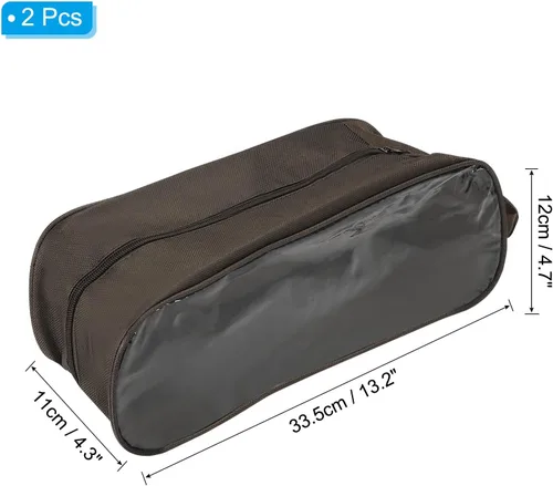 Miniatura 2 de PATIKIL Bolsas de zapatos de golf, bolsa organizadora de zapatos deportivos portátil, bolsa transpirable con cremallera para zapatos deportivos