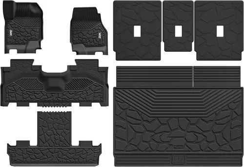 Miniatura 15 de Alfombrillas 3W y forro de carga para Ford Bronco 2 puertas 2021 2022 2023 2024 2025 Todo clima TPE Accesorios para auto a medida Alfombrillas