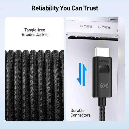Miniatura 7 de Cable Matters Cable DisplayPort a HDMI 2.1 unidireccional 8K - 6 pies, con 4K 240Hz / 8K 60Hz, puerto de pantalla a cable HDMI 2.1, compatible