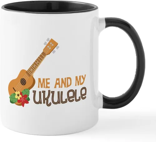 Miniatura 13 de CafePress Peace Love - Taza de café de cerámica para ukelele (11 oz (11.0 fl oz)