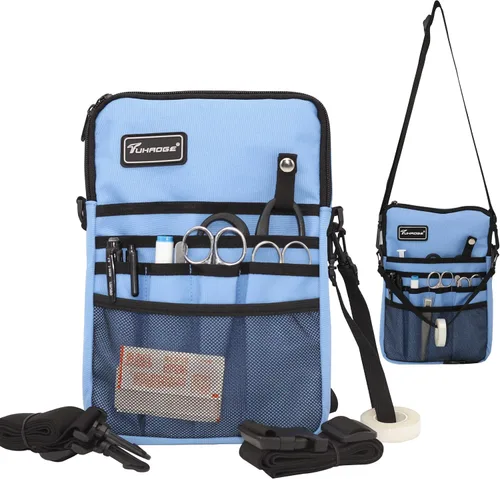 Miniatura 17 de Riñonera para enfermera con soporte para cinta, organizador de bolsillo para enfermeras para profesionales médicos, bolsa de cintura de enfermera