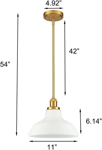 Miniatura 9 de HOLKIRT Modernas lámparas colgantes doradas, luces colgantes de isla de cocina, luces colgantes para dormitorio, comedor, baño con cúpula de cristal