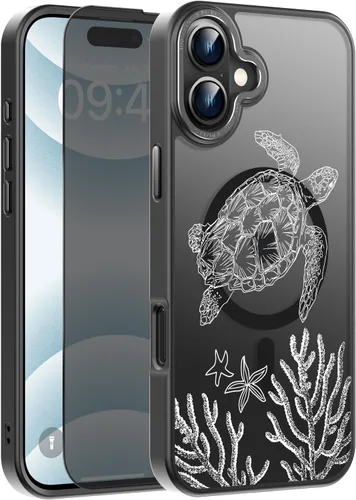 Miniatura 21 de Goodon Funda para iPhone 17 Pro con protector de pantalla de privacidad, compatible con Magsafe, a prueba de golpes, translúcida mate, bonita funda