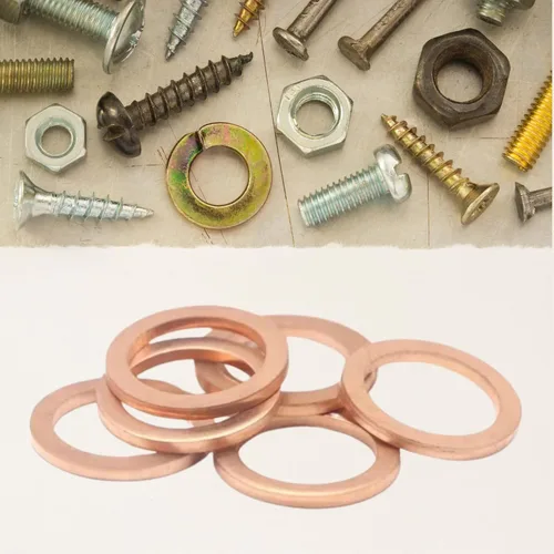 Miniatura 2 de AnRui 12x18x1.5mm Copper Crush Flat Washer Assortment Kit Flat Ring Metric Sealing Washers Gasket Fitting, M12, 30Pcs