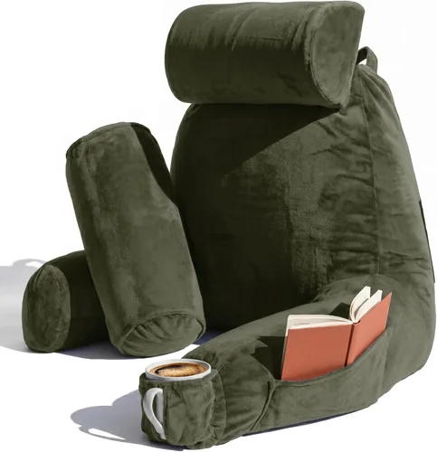 Miniatura 36 de Nestl Almohada de lectura para niños y adolescentes con espuma viscoelástica triturada, almohadas de respaldo para leer, ver y jugar, uso