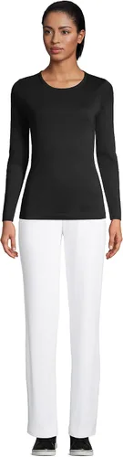 Miniatura 4 de Lands' End - Camiseta de algodón de manga larga y cuello redondo para mujer