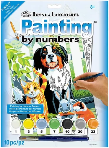 Miniatura 13 de Royal & Langnickel Pintura por números Junior Pequeño Kit de actividades artísticas, cachorro salchicha (PJS51)