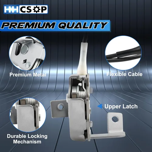 Miniatura 5 de Reemplazo de ensamblaje de pestillo superior de puerta trasera y cable para lado del pasajero derecho para Ford F150 Heritage F250 pickup de cabina