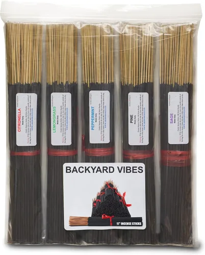 Miniatura 9 de Aroma Depot Backyard Varitas de incienso de 11 pulgadas, juego variado de 500 unidades, 11 pulgadas, 5 paquetes de 100 varillas por aroma. El juego