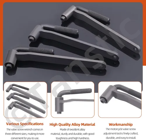 Miniatura 5 de Tanstic Juego de 4 piezas de herramienta de ajuste de válvula de motor de motocicleta, llave de tuerca de válvula de 8mm 9mm 10mm, llave