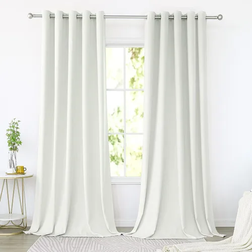 Miniatura 108 de KEQIAOSUOCAI Cortinas rosa bebé de 63 pulgadas para habitación de niñas - Con aislamiento térmico que oscurece la habitación, cortinas de ventana