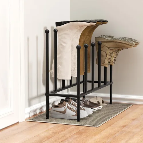 Miniatura 6 de pickpiff Zapateros independientes - Zapatero de botas de metal negro, organizador de zapatos para dormitorio, armario, entrada, dormitorio, patio al