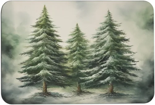 Miniatura 10 de Alfombra de baño de goma antideslizante de pino verde con copos de nieve, secado rápido, súper absorbente, ajuste fino debajo de la puerta, árboles