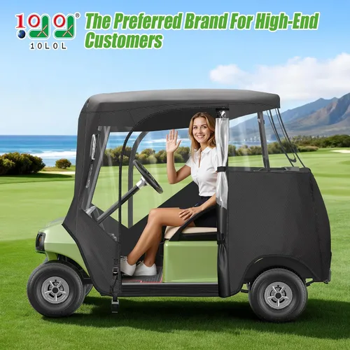 Miniatura 4 de 10L0L Carcasa para carrito de golf para 2 plazas Club Car DS Precedent Adward y Tempo, 600D impermeable y resistente al viento, cubierta