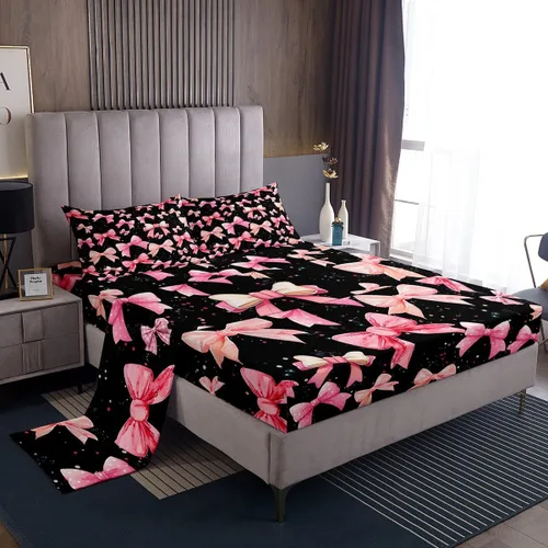 Miniatura 22 de Feelyou Husky - Juego de sábanas con diseño de flor de cerezo rosa, ropa de cama para perro, 1 sábana encimera y 1 sábana bajera ajustable con 1