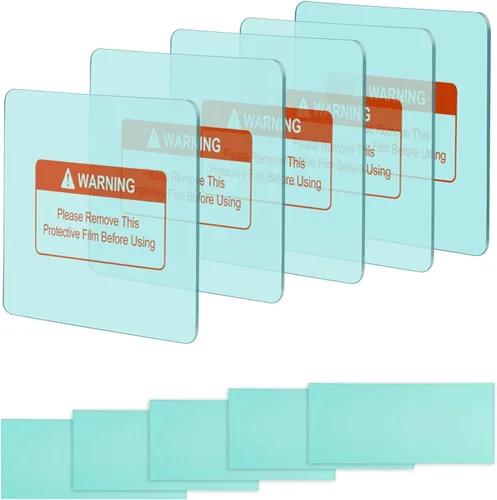 Miniatura 10 de TRQWH Paquete de 15/30 lentes de soldadura CLear de 2 x 4.25 pulgadas, lente de repuesto para casco de soldadura transparente para oscurecimiento