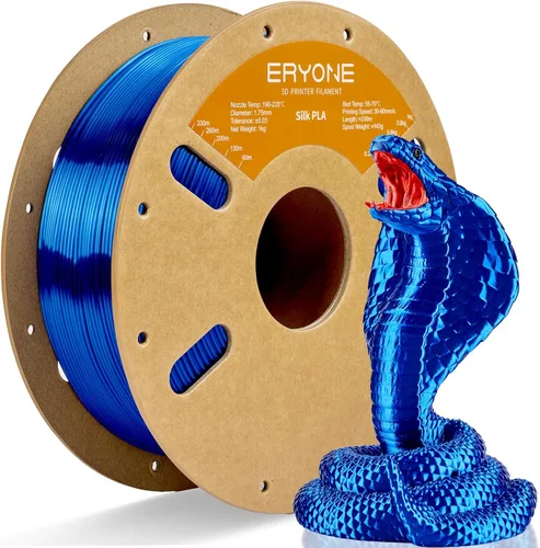 Miniatura 26 de ERYONE Filamento de ácido poliláctico (PLA) de seda bicolor para impresora 3D, de 1.75 mm +/- 0.03 mm, carrete de cartón de 1 kg (2.2 libras)
