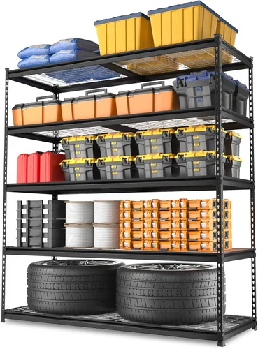 Miniatura 10 de WORKPRO Estantería metálica de 5 niveles para garaje, 36 pulgadas de ancho x 18 pulgadas de profundidad x 72 pulgadas de alto, estante de Negro