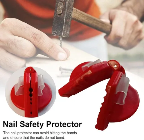 Miniatura 4 de Soporte de uñas para martillar, alicates de plástico, guía de uñas protectora de dedos, herramienta para el hogar, alicates auxiliares, artilugio