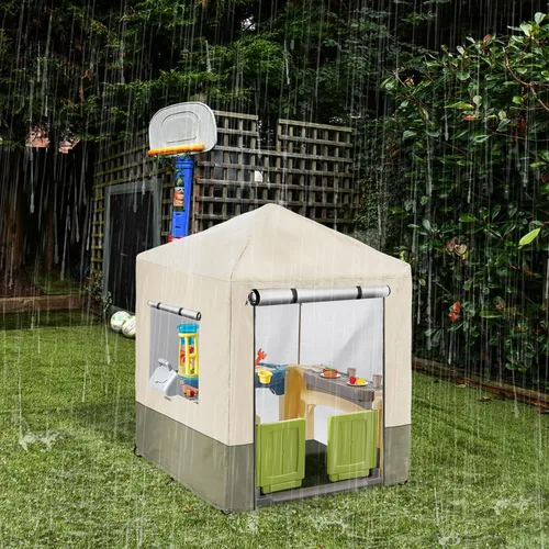 Miniatura 8 de Funda para casa de juegos para niños al aire libre, cubiertas de casa de juegos resistentes e impermeables de 600D, 142 cm de ancho x 142 cm