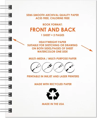 Miniatura 3 de Design Ideation Cuaderno de bocetos: cuaderno de bocetos de papel premium para lápiz, tinta, marcador, carbón y pinturas de acuarela. Ideal