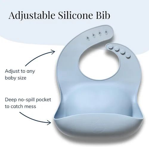 Miniatura 3 de Little Loon Baby Juego de iniciación Led Weaning - Kit completo de alimentación de silicona para más de 6 meses - Platos para bebés, baberos