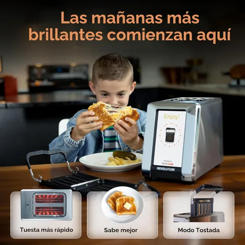 Miniatura 3 de Revolution R180 Connect Plus Tostadora Inteligente con Pantalla Táctil (Paquete con Prensa para Toastie y Rejilla de Calentamiento) Elija entre más