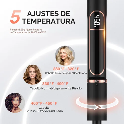 Miniatura 2 de MiroPure Alisadora de Cabello, Alisadora de Cabello con Placas de Titanio de 1 Pulgada con Calentamiento de 15S, Plancha de Cabello Profesional