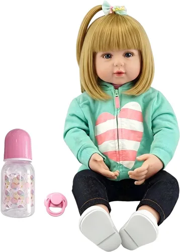 Miniatura 6 de iCradle Linda Muñeca Bebé Reborn de Aspecto Real Niña de 20 Pulgadas 50cm Muñeca Bebé de Silicona Muñeca Recién Nacida Real Juguete para Edades 3+