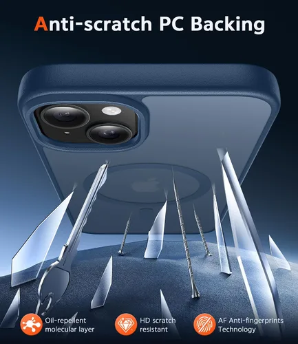 Miniatura 1245 de FNTCASE Funda para iPhone 13 Pro-Max: Fundas magnéticas transparentes compatibles con Magsafe Slim anti amarillamiento protección contra caídas