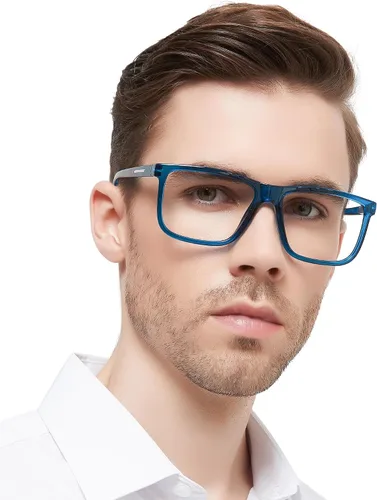 Miniatura 9 de MARE AZZURO Lentes de lectura con bloqueo de luz azul para hombres y lectores de computadora 1.0 1.25 1.5 1.75 2.0 2.25 2.5 2.75 3.0 3.5 4.0 5.0 6.0