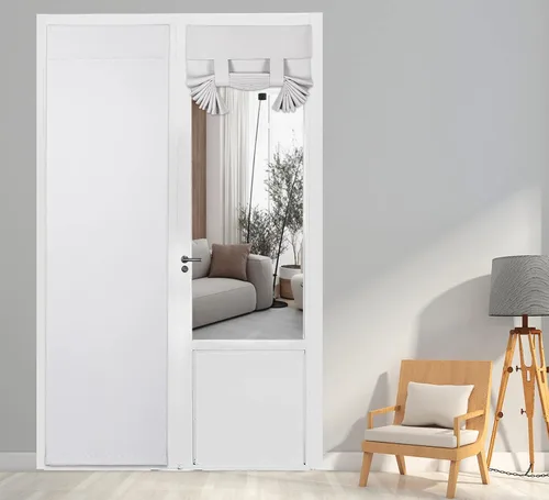 Miniatura 13 de PI Cortina Opaca Frontal, Cortina de Puerta Pequeña con Privacidad y Aislamiento Térmico para Puerta Francesa/Puerta Corrediza/Puerta de Patio, 1