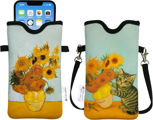 Miniatura 21 de Tainada Funda Estuche Bolsa de Neopreno para Teléfono para Hombres y Mujeres con Correa Cruzada/Cordón para el Cuello para iPhone 17/16/15 Pro Max