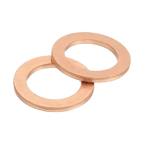 Miniatura 18 de uxcell Arandela Plana M6, 50 Piezas Arandelas de Anillo Plano de Cobre de 12mm de Diámetro Exterior Junta de Sellado de Metal para Tornillos, Pernos