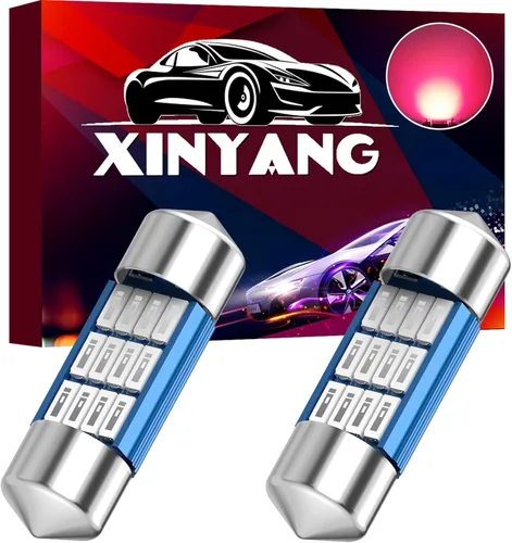 Miniatura 15 de XINYANG 2 piezas Bombilla LED festoon 578 para auto de 41mm 42mm 1.65 pulgadas, bombilla 211-2 extremadamente brillante, 20 chipsets SMD 4014, libre