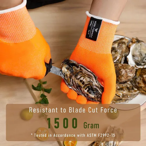 Miniatura 3 de 4 guantes de cocina resistentes a los cortes de calidad alimentaria, ajuste cómodo para mujeres, hombres, niños, chefs carniceros