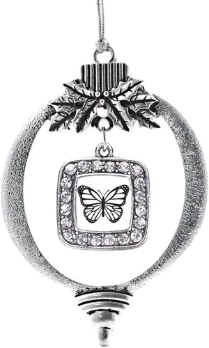 Miniatura 126 de Inspired Silver - Nana púrpura - Adorno de Navidad plateado - Adorno cuadrado para árbol de Navidad con circonita cúbica - Decoración colgante