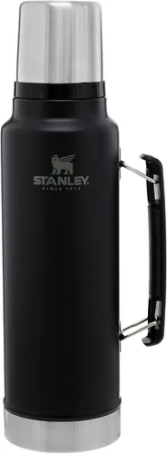Miniatura 12 de Stanley Botella clásica legendaria al vacío de 1 cuarto de galón, boca ancha con tapa de taza a prueba de fugas, mantiene las bebidas calientes
