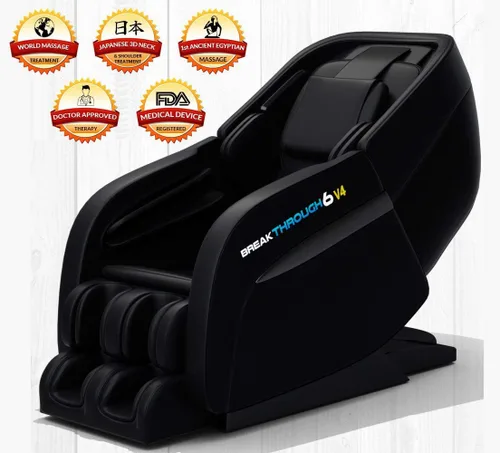 Miniatura 4 de Silla de masaje 3D reclinable 6 v4 Gravedad cero con calefacción Masajeador de cuerpo completo Shiatsu de tejido profundo Estiramiento de yoga