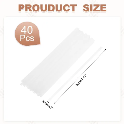 Miniatura 2 de MECCANIXITY Varillas de soldadura de plástico de 8 pulgadas, varillas redondas de doble hebra, varillas de soldadura ABS para soldador de plástico